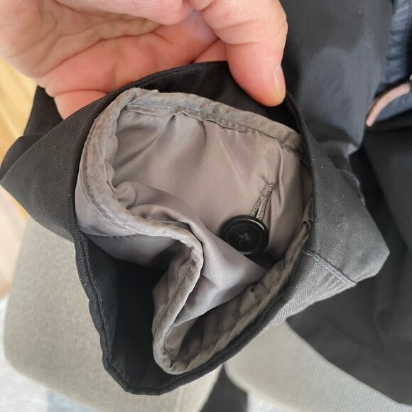 Eddie Bauer Fall Coat Jacket Black Removable Lining 3/4 Length FLAWS Size Medium - Picture 7 of 16